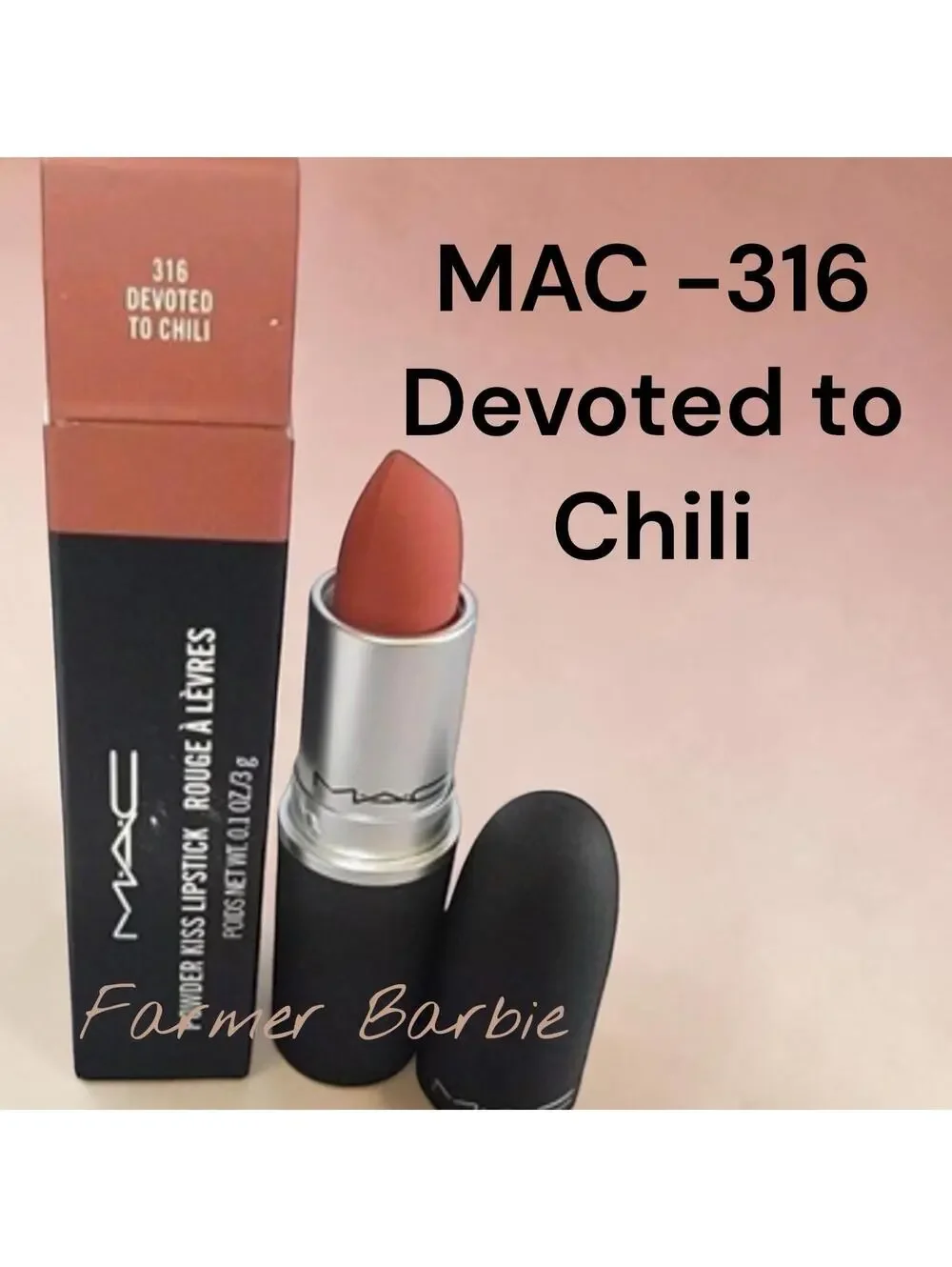 MAC Powder Kiss Lipstick #316 DEVOTED TO CHILI